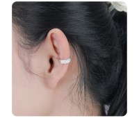 Plain Shaped with CZ Stone Silver Ear Cuff EC-1451